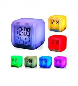 7 Color Digital LED Clock With Alarm - C: 0187