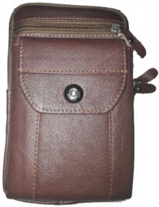 Leather Long Push Button 05 Pockets Bag -C: 0322