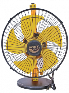 Sony High Speed 09 Inc Table Fan Black & Yellow