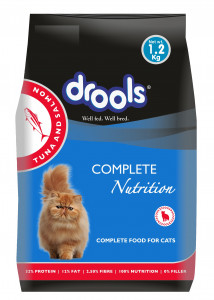 Drools Adult Complete Nutrition (1+ Year) Dry Cat Food Tuna & Salmon - 3kg