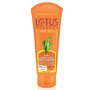 Lotus Herbals Safe Sun 3-In-1 Matte Look Daily Sunblock SPF 40