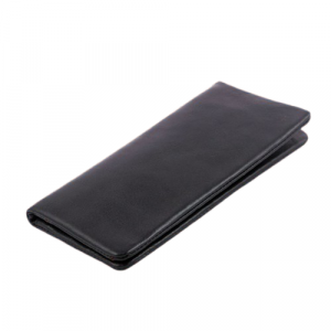 Leather Mobile Wallet 100% Genuine Leather Black (PW-212)