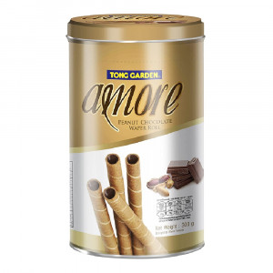 Tong Garden Peanuts Chocolate Wafer Roll - 300 Gm