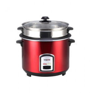 Vision Rice Cooker- 1.0 L -100 SS Red Single Pot