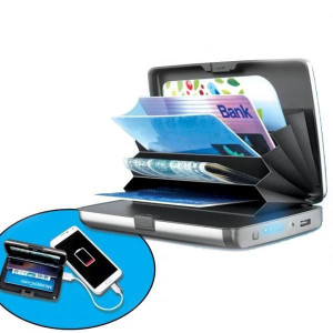 E-Charge Wallet With Power Bank System Card Holder