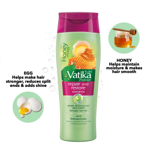 Vatika Naturals Honey and Egg Repair & Restore Shampoo 400ml (U.A.E)