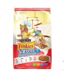 Purina Friskies Kitten Discoveries Dry Foo d Tuna Chicken Milk & Vegetables Flavours - 1.1kg