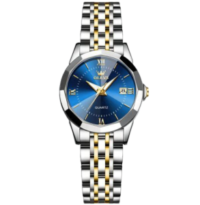 Olevs Stainless Steel fashionable Couple watches Silver Blue