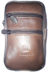 Leather Waist 04 Zippers Long Pocket Bag-C: 0320