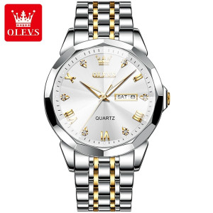 OLEVS 9931G New Exclusive Design Quartz Watch for Men White