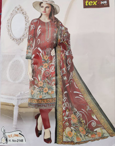 Three piece Cotton Long 45 Salwar Kameez