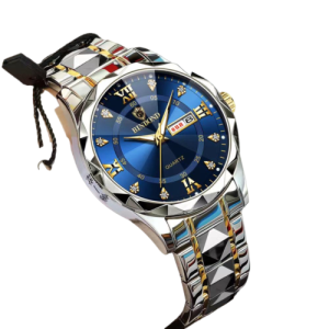 BINBOND 2521 Luxury Brand Luminous Quartz Watch For Men Blue