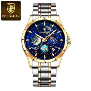 POEDAGAR 916 Luxury Man Wristwatch Luminous